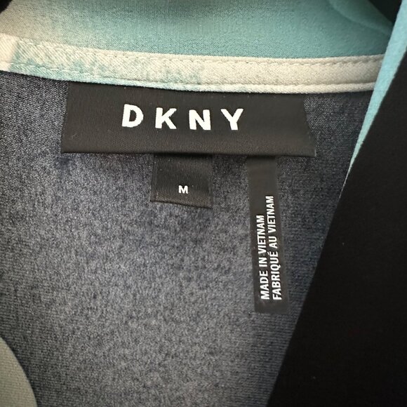 DKNY Womens Abstract Print Short Sleeve Wrap Top M - Picture 3 of 5